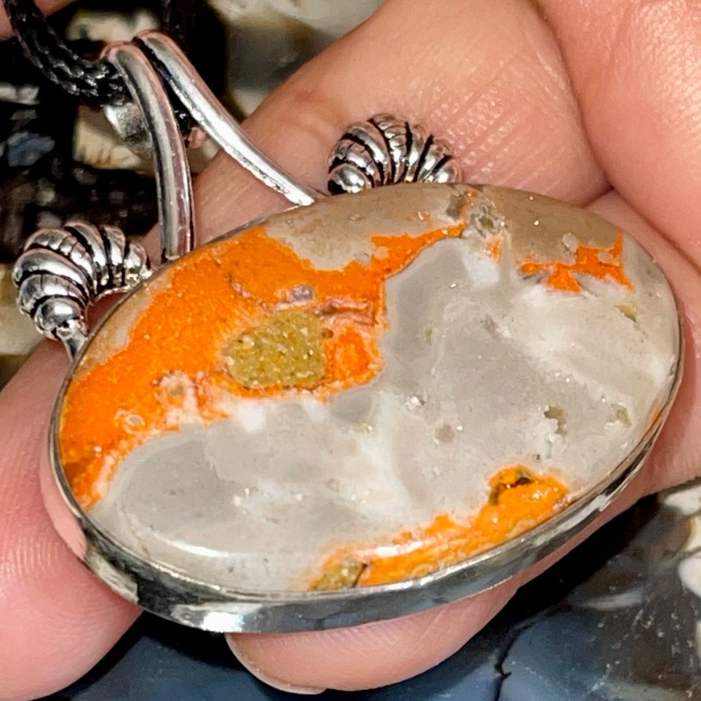 Indonesian Buzzing Bumblebee Jasper Pendant 1 1/2”